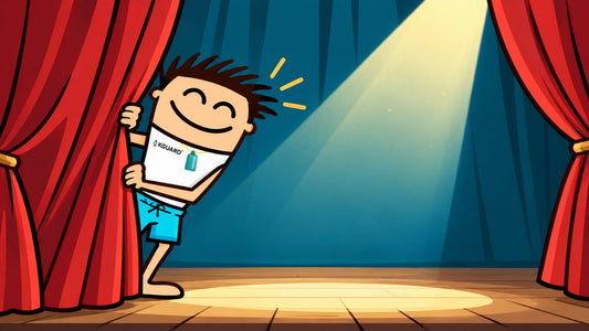 BoB, el nuevo personaje de KGUARD, asomando entre bambalinas con una sonrisa